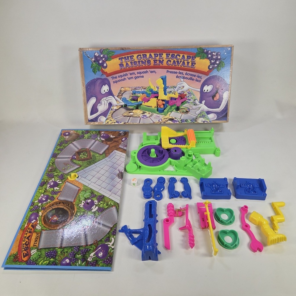 Parker Brothers The Grape Escape Vintage Board Game Animals Theme No Dough